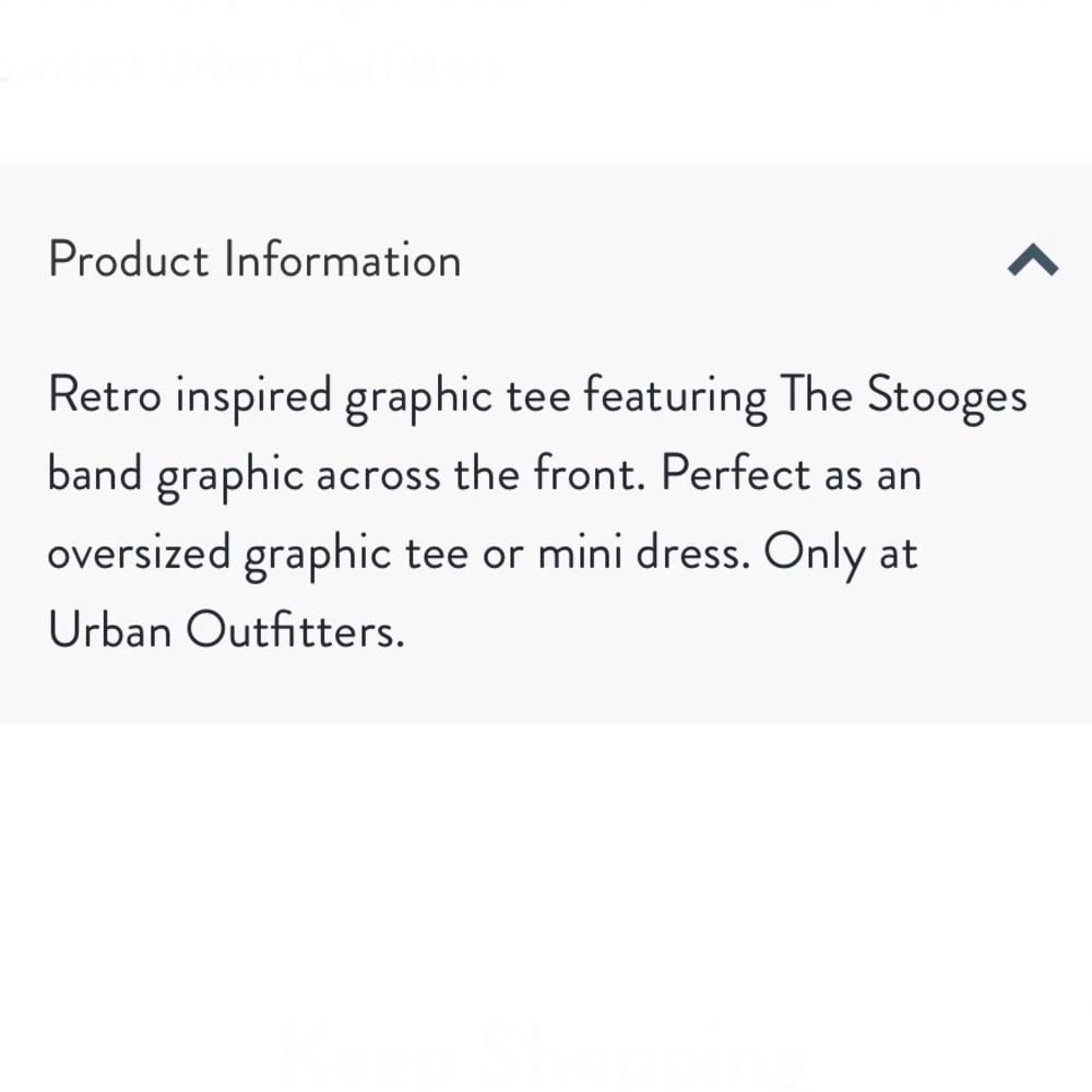 NWT UO The Stooges Iggy Pop Graphic Band T-Shirt Dress Oversized Size Large/XL - Picture 11 of 11